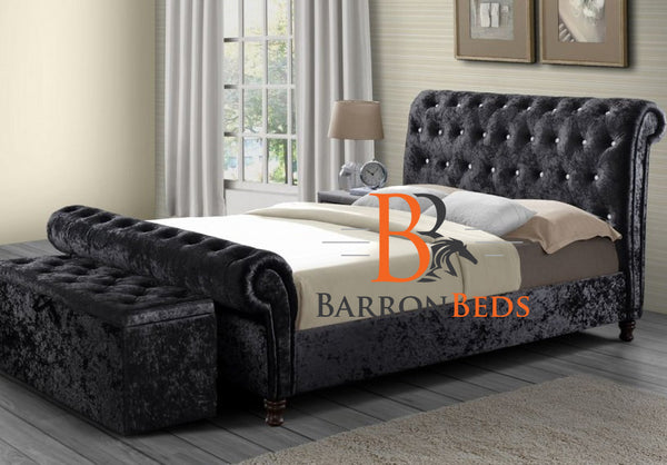 Ollie Bed Frame Ollie Chesterfield Scroll Sleigh Bed Barron