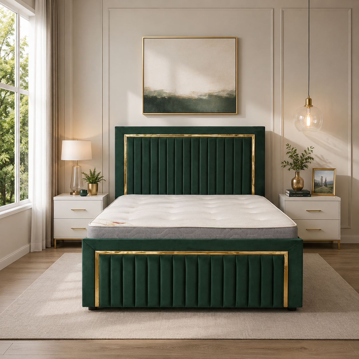 Amarah Luxury Border Panel Bed Frame