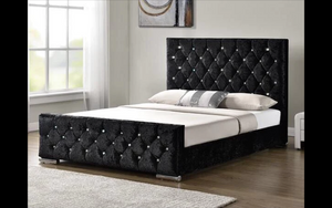 Florida Panel Upholstered Chesterfield Bed Frame