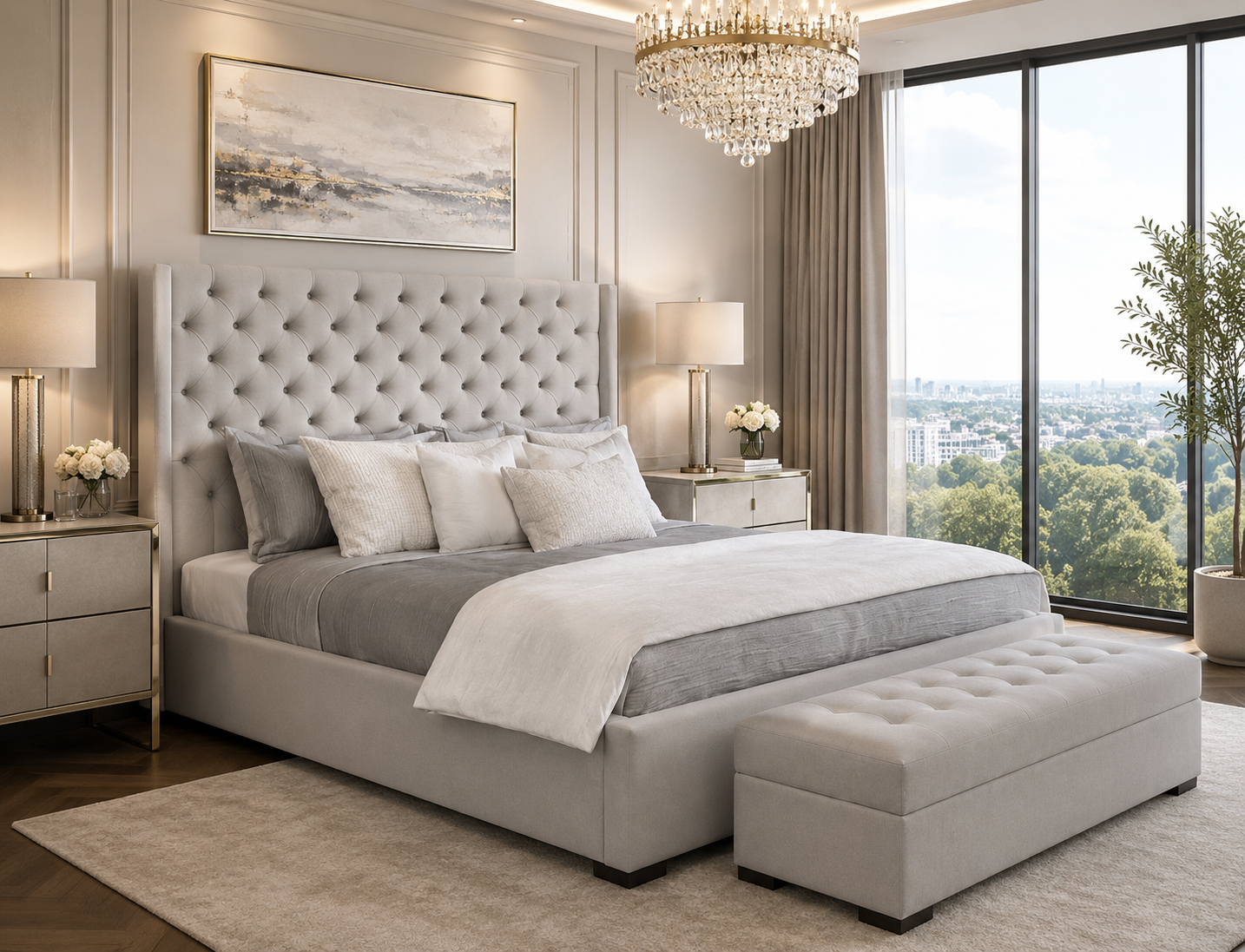Maya Wingback Bed Frame Part of the Barronbeds Bespoke Range