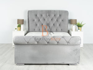 Handstitched Headboard Bed