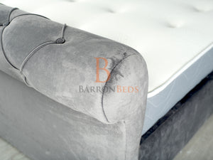 Handstitched Headboard Bed