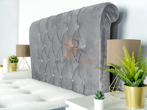 Handstitched Headboard Bed