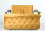Handstitched Sleigh Bed