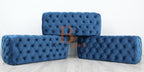 Midnight Chesterfield Footstool