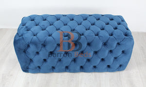 Midnight Chesterfield Footstool