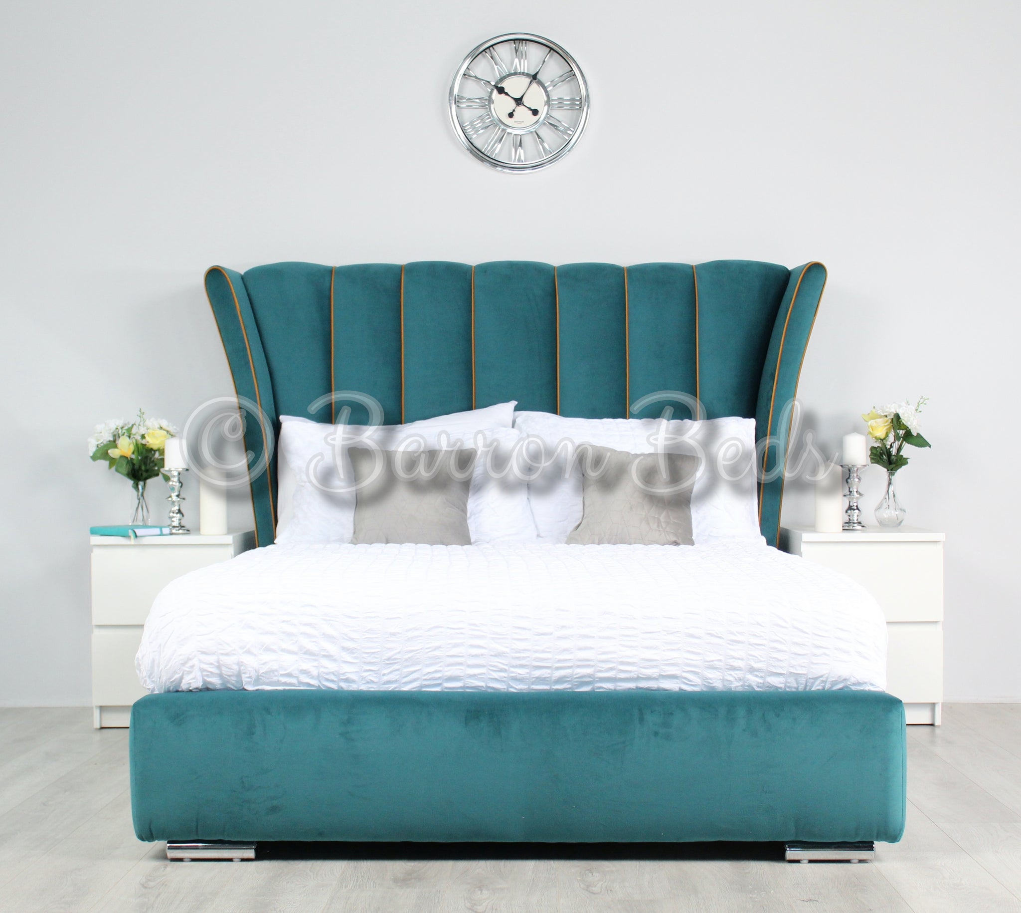 Hand Stitched Headboard Bed