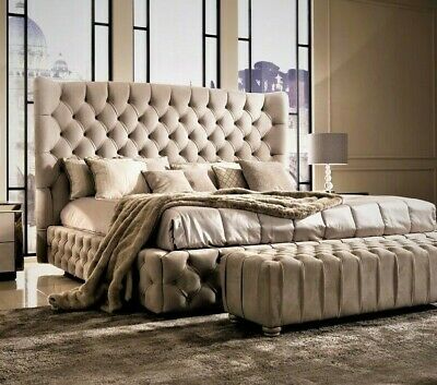 Winged Bed Frame | Winchester Fully Upholstered | Barron Beds – BarronBeds