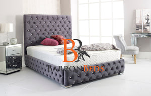 Tufted Headboard Bed 