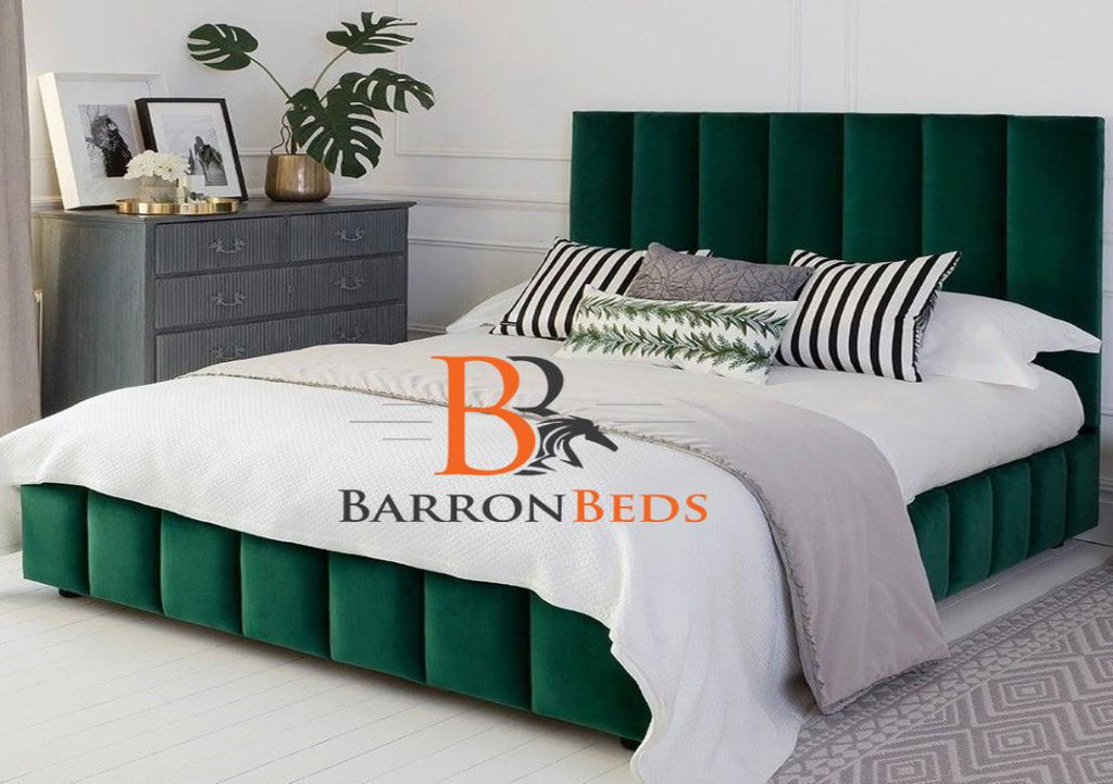Green Velvet Bed