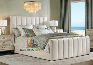 White Upholstered Bed 