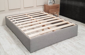 Evelyn Tufted Scroll Sleigh Bed Frame