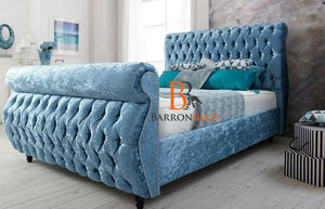 Buttoned Studded Bed Frame