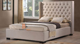 Black Studded Wingback Bed Frame
